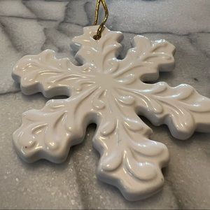 Ceramic White Snowflake Ornament ❄️